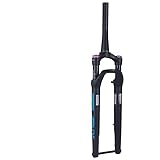 Horquilla Mtb Horquilla de aire for bicicleta de carretera, 60 mm de recorrido, 700C, freno de disco todoterreno, suspensión neumática, bloqueo manual, eje pasante de 100 x 12 mm, amortiguador de bici
