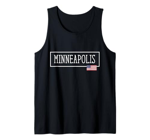 Minneapolis City USA Flag State Travel US America Mujeres Hombres Camiseta sin Mangas