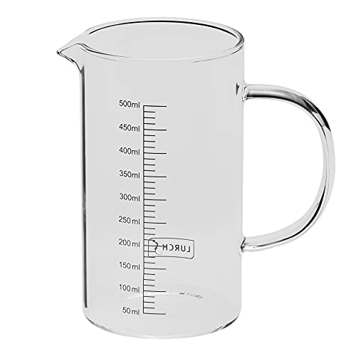 Lurch 70201 Chope doseuse en verre borosilicate résistant à la chaleur 0,5 l