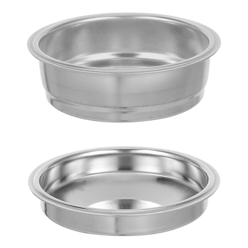 ANDRESLAD Cesta de Filtro para Café de Acero Inoxidable 51Mm Portafiltro Compatible para Máquinas de Espresso Semiautomáticas Modelos 5 7 y 9 Accesorio Repuesto 2 Piezas para Preparación