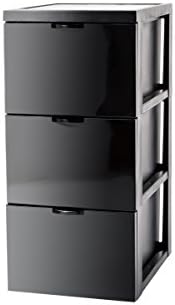 Iris Ohyama, Storage Chest, Tower, 3 Drawers of 15 L, with Wheels, Ergonomic Handles, Living Room, Bedroom - Style Chest SCR-303 - White