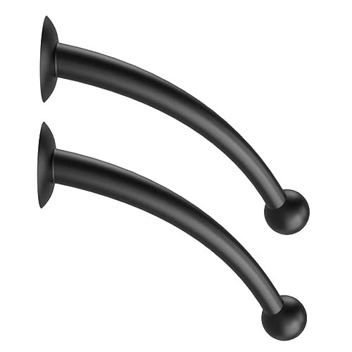 MUELODSIC 1pair Flexible Silicone Cup Tentacles for Helmets Black Decorative Antennae Accessories Easy to Install Material
