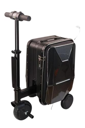 Motorized Ride‑On Scooter Luggage – Adult Carry‑On Scooter Suitcase, Airline Approved, Electric Hands‑Free Travel Trolley – Battery is 93wh, 12km Range!, Approved by TSA to go on airlines