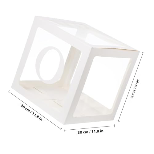 Boîtes de ballons One en lot de 3 cubes blancs pour décoration bébé - 2