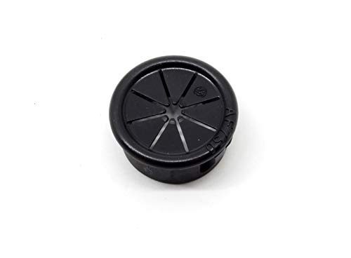 Pkg of 100 - Black Nylon Push in Expandable Grommet 1/2 - Inside Diam 1/2" Max, Outside Diam 55/64", Fits Hole Size 3/4", Panel Thickness 1/32"-1/8"