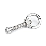 Expansion Screw Bolts,Eyebolt Screws,Lifting Ring Eye Bolts,2 Set M8×30mm 304 Stainless Steel Eyelet Bolt Eyelet Nut Set Kit (Color : M5) (Color : M12)