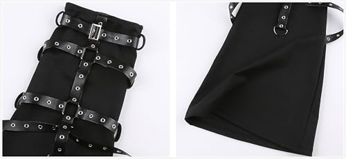 Image of HeiBai Xiong Punk Leg Warmers Women Hippie Gothic Y2k Harajuku Goth