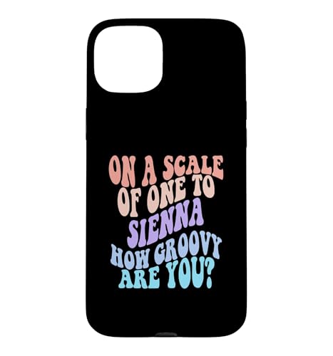 SIENNA Personalized Name Cute Retro Girls Groovy Birthday �X�}�z�P�[�X iPhone 15 Plus �p