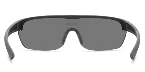 Hobie Echo Polarized Rectangular Sunglasses, Satin Black, OSFA4