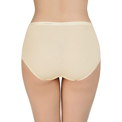 Image of Amante Solid Cotton Full Brief Panty Pack(Pack of 3)