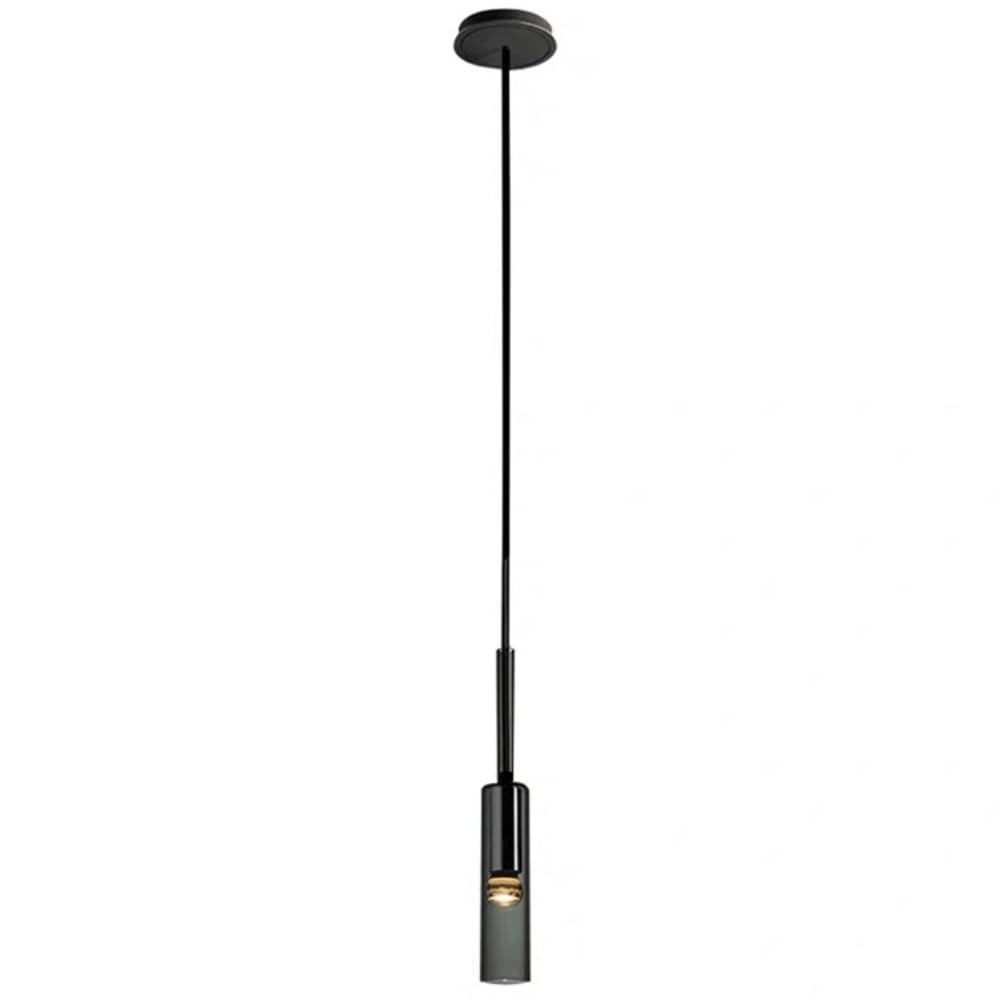Suspension design îlot de cuisine luminaire moderne en verre gris fumé