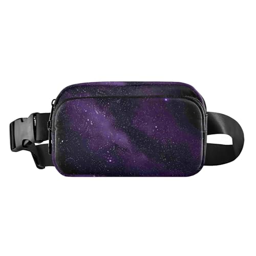 Purple Sky marsupio per donne e uomini grande capacità con cinghia regolabile per shopping sport lavoro Cielo Taglia unica elegante viola