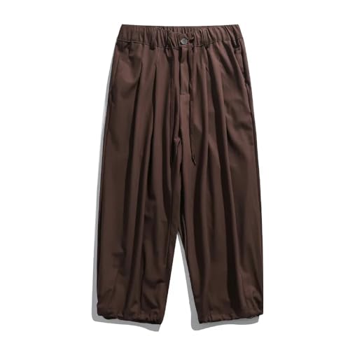 LIXINGHEITANG Summer Men Loose Casual Stripe Wide Leg Ankle Length Pants Japan Korean Streetwear Suit Sweatpants4