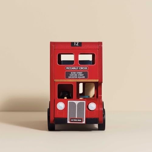Le Toy Van TV469 Cars & Construction Double Decker Wooden Role Play Suitable for Girls and Boys Toys London Bus - Image 3