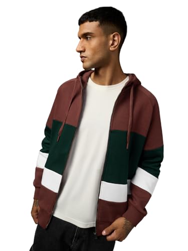 Sweat à capuche homme manches longues coton avec fermeture éclair The Souled Store