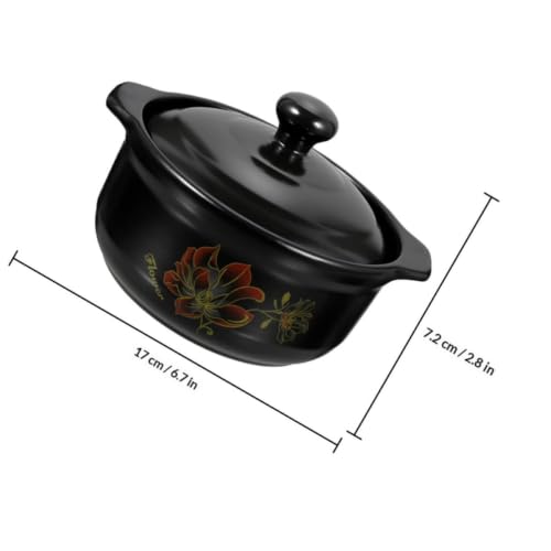 Cocotte en Céramique 1100ml Marmite Ragoût Cuisson Saine Résistante - 3
