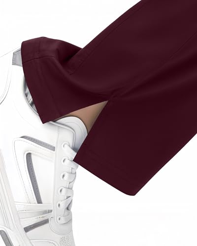 Image of 4-Way Stretch Rayon Blend Scrub Pants Women Mid Rise Relaxed Fit 31 inch Inseam