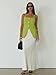 Yousify Women's Summer Suit Vest Tops Dressy Business Casual Spaghetti Strap Blazer Button Down Trendy Fashion Waistcoat Light Green