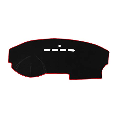Alfombrilla antideslizante coche 129 x 52 cm tapete salpicadero negro rojo