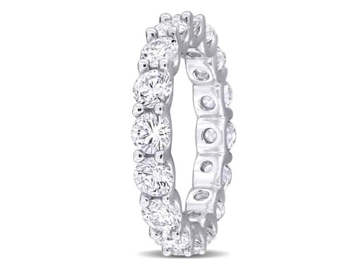 5.12 Carat (ctw) Lab-Created White Sapphire Eternity Wedding Anniversary Band Ring in Sterling Silver3