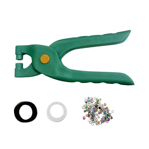 Bexdug Set di pinze per occhielli, kit di pinze per occhielli con occhiello | Tessuto Pelle Foro Occhielli Occhielli Pinza Perforatrice,Kit occhielli manuali Pinza punzonatrice per occhielli con 200