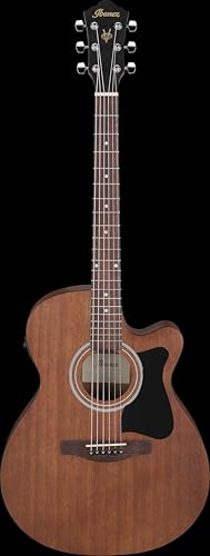 Image of Ibanez Grand Concert Acoustic-Electric Guitar, Open Pore Natural, Cutaway Body, Built-in Electronics VC44CE-OPN