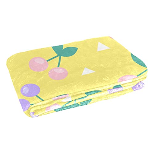Couverture douce imprimé cerises pour partager des instants de tendresse - 3