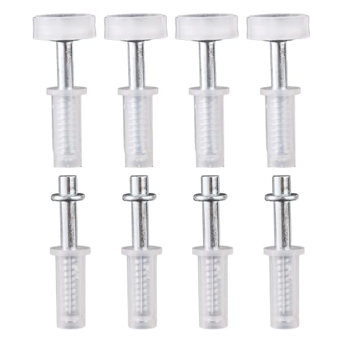 Kit de reparación para puertas plegables de clóset: 8 piezas de ruedas guía superiores y pivotes superiores cargados por resorte, para puertas de clóset, barn y gabinetes miniatura 1