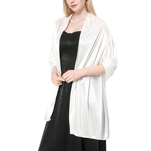 Women Shawls and Wraps for Evening Dresses Wedding Satin Shawl Lightweight Soft Scarves