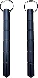 Kubaton Keyring aluminum Blunt Force Key chain in Black for Women Ladies Girls (Standard 2-Pack)