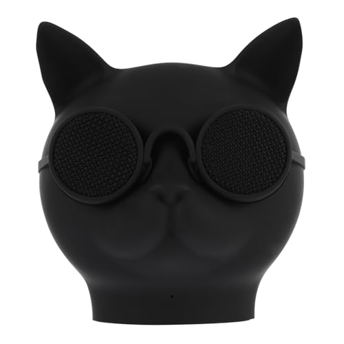 Tofficu Altavoz Inalámbrico Mini con Forma de Cabeza de Gato Altavoz Portátil USB Recargable para Exteriores Compatible con Móviles y Tablets