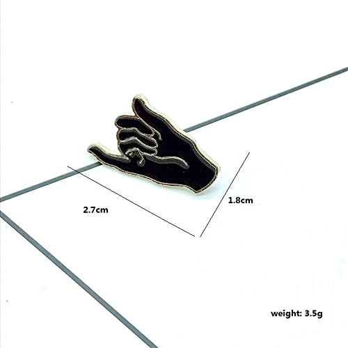 Image of 2pcs Pinky Promise Friendship BFF Brooches Pins Set for Women Couple Unisex Fashion Cute Black White Enamel Backpacks Badge Hat Dress Accessories Valentine Farewell Jewelry Gifts