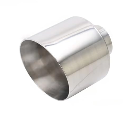 Tuyau d'échappement universel 127mm en acier pour silencieux arrière de voiture 2 pièces silver