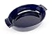 Peugeot Appolia Plat à four ovale, Avec anses, Matière : Céramique, Couleur : Bleu profond, Taille : 31 cm, 60619