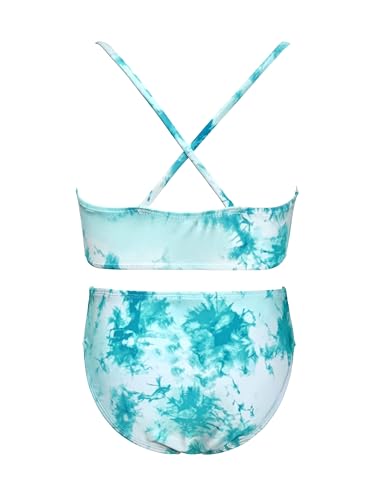 SHEKINI Girls' Bikini Sets U Neck Floral Printing Bow-Knot Two Piece Bathing Swimsuits for Girls 6-12 Years.2