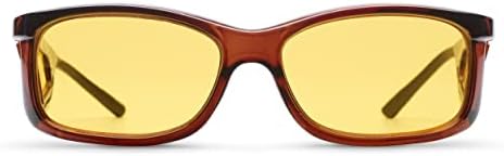 MediView Glasses for Macular Degeneration, Glaucoma, Cataracts Lite Lite - Yellow Lenses, EyeC Style