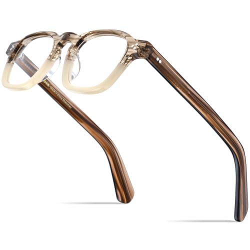 Image of HEPIDEM Acetate Glasses Frame Men Women Square Eyeglasses Optical Spectacles MZEPH