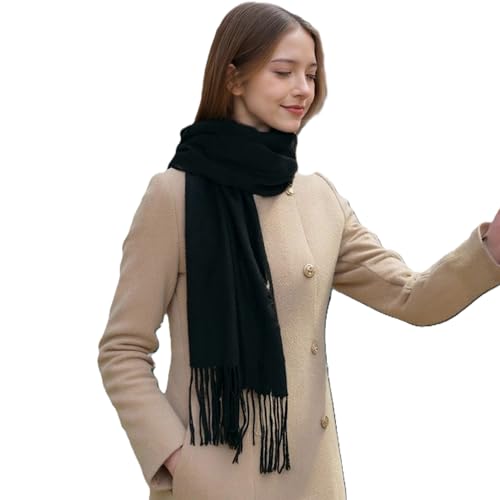 Cashmere - Feel Fringed Scarf 3 - Season Must - Have (Spring/Fall/Winter) All - Match Outfits, Holiday Gifting