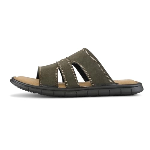 Image of Centrino Men's Slide Sandals | Multi-Strap Design with Cushioned Insole | Lightweight Comfortable Casual Footwear for Summer & Office Travel (9581)