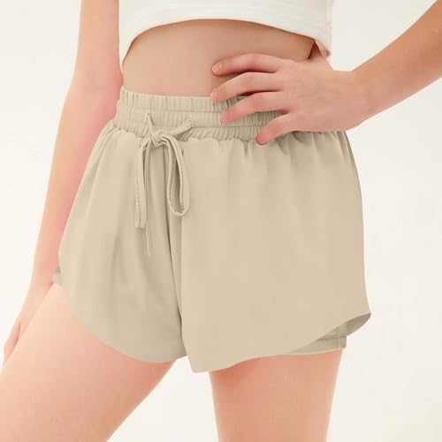 Girls Flowy Shorts 2025 Summer Elastic Waist Workout Running Butterfly Shorts Teens Casual Clothes Size 6-15 Years4