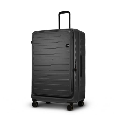Image of F Gear Sedona Large 79cm German Polycarbonate Hard Luggage|Japanese Hinomoto Silent Wheels |Expandable Check-in Suitcase Travel | Wet Pocket, TSA Lock, Anti-Theft Zipper|Taupe (Steel Grey)