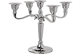 Candelabro Argento 5 Braccia - Portacandele Elegante Per Tavola E Casa