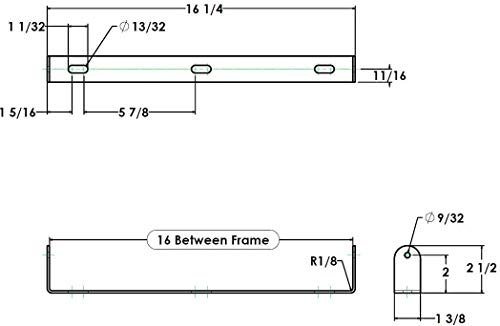 Pack Of 2 | 16" Roller And Bracket Set | 1.5" Diameter #TOP6