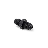 1pz, Hecho en la UE PrecisionGeek Aluminio Negro Adaptador racor intermedio macho / macho recto JIC AN-3 y metrico M10x1.0 1pz
