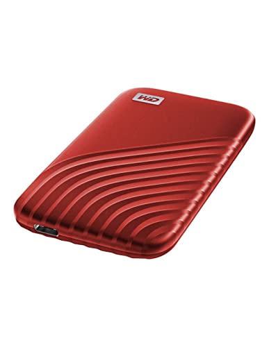 Image of WD 1TB My Passport SSD Portable External Solid State Drive, Red, Sturdy and Blazing Fast, Password Protection with Hardware Encryption - WDBAGF0010BRD-WESN