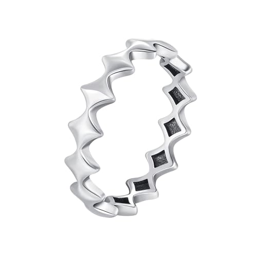 Bague alliance cadeau pour anniversaire de mariage en argent massif 925 durable