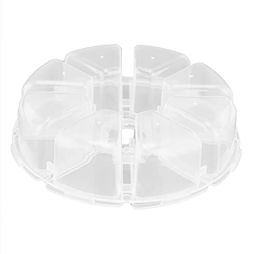 Image of Agatige 8 Grids Storage Jewelry Box, Plastic Material Round Storage Containers Craft Storage for Hand‑Made Loose Beads