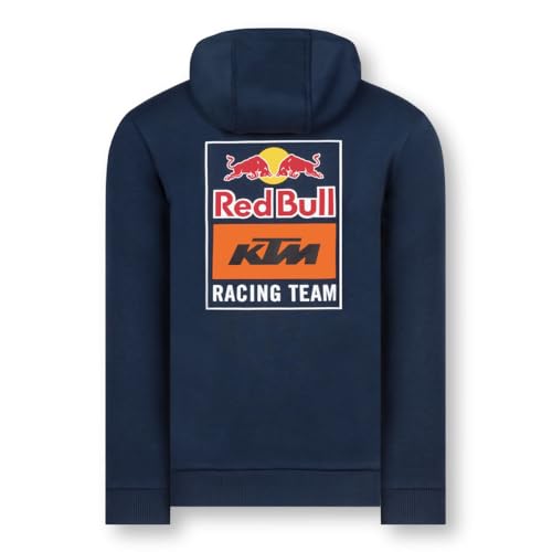 KTM Red Bull Backprint Zip Hoodie, Navy, Small, 3RB220054002