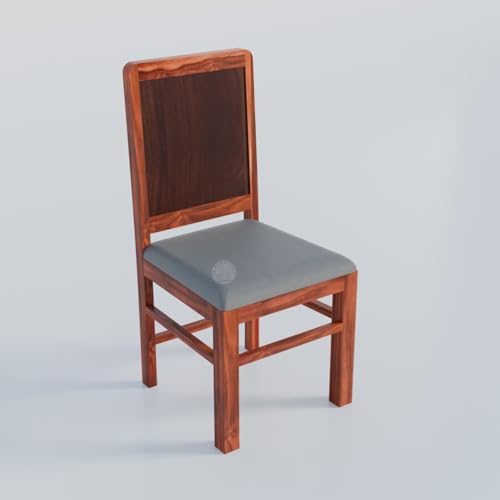 Image of VK Furniture Solid Wood 4 Seater Dining Table Set for Home | Sheesham Wood Dining Table with High Back Designer Cushioned Chairs | Four Seater Dinning Table with 4 Chairs for Home | Natural Finish