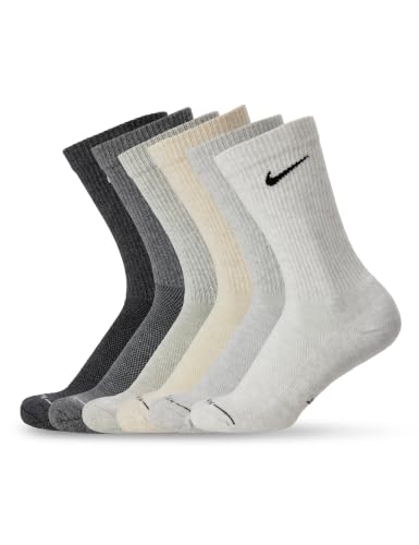 Image of Nike Adult Dri-FIT Everyday Elevated Crew Socks (6-Packs) | Mens and Womens